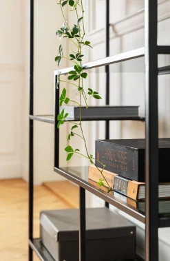 Hylla Loft - Öppen Bokylla i Svart, 195x115cm - KARE Design