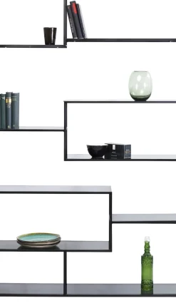 Hylla Loft - Öppen Bokylla i Svart, 195x115cm - KARE Design