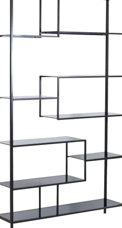 Hylla Loft - Öppen Bokylla i Svart, 195x115cm - KARE Design