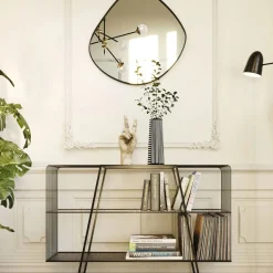 Hylla Mesh - Konsolbord i Svart Stål, 78x120cm - KARE Design