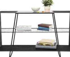 Hylla Mesh - Konsolbord i Svart Stål, 78x120cm - KARE Design