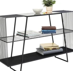 Hylla Mesh - Konsolbord i Svart Stål, 78x120cm - KARE Design