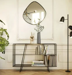 Hylla Mesh - Konsolbord i Svart Stål, 78x120cm - KARE Design