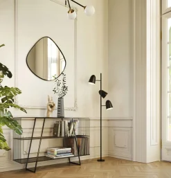 Hylla Mesh - Konsolbord i Svart Stål, 78x120cm - KARE Design