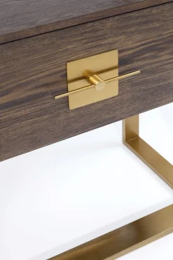 Hylla Osaka - Öppen Bokhylla, Mörkt Trä/Borstad Mässing - KARE Design