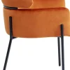 Karmstol Alexia - Stol i Orange Sammet med Armstöd - KARE Design