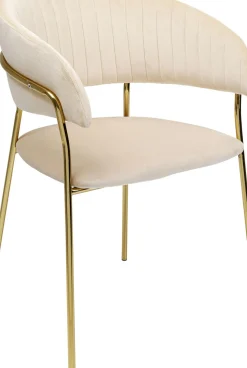 Karmstol Belle - Cremevit Stol med Armstöd, 2 Set - KARE Design