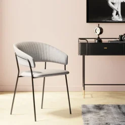 Karmstol Belle - Stol med armstöd, Beige, 2-set - KARE Design
