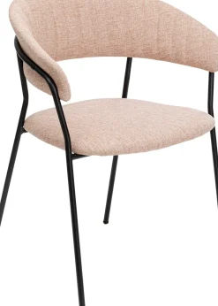 Karmstol Belle - Stol med armstöd, Puder, 2-set - KARE Design