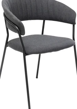 Karmstol Belle - Stol med armstöd, Mörkgrå, 2-set - KARE Design