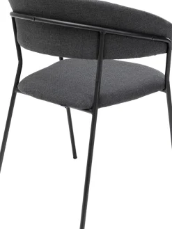 Karmstol Belle - Stol med armstöd, Mörkgrå, 2-set - KARE Design