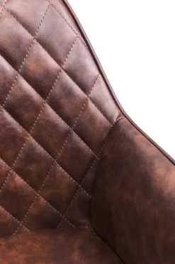 Karmstol Harry - Stol i Brunt Konstläder med Armstöd - KARE Design