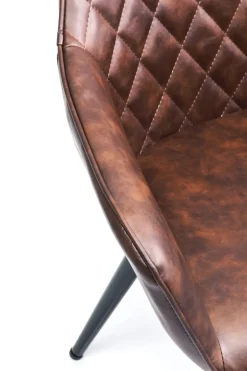 Karmstol Harry - Stol i Brunt Konstläder med Armstöd - KARE Design