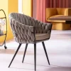 Karmstol Knot Tweed - Stol med Armstöd Greige - KARE Design