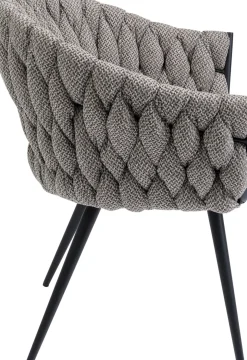 Karmstol Knot Tweed - Stol med Armstöd Greige - KARE Design