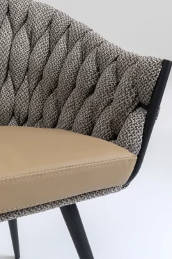 Karmstol Knot Tweed - Stol med Armstöd Greige - KARE Design