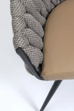 Karmstol Knot Tweed - Stol med Armstöd Greige - KARE Design