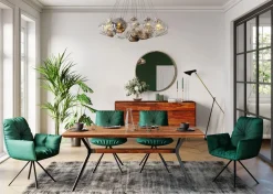 Karmstol Mila - Grön Stol med Armstöd - KARE Design
