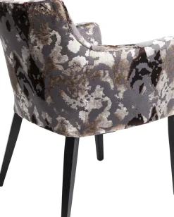 Karmstol Mode - Stol i Abstrakt Brun Sammet, med Armstöd - KARE Design