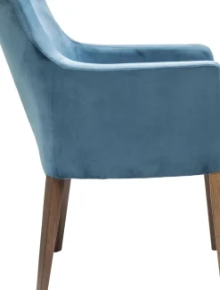 Karmstol Mode - Stol med Armstöd - Blå Sammet - KARE Design