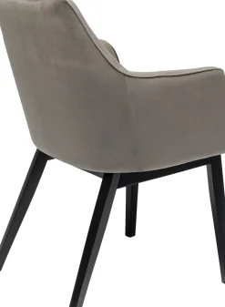 Karmstol Modino - Stol med armstöd, Grå sammet - KARE Design