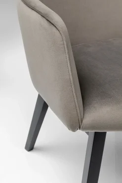 Karmstol Modino - Stol med armstöd, Grå sammet - KARE Design