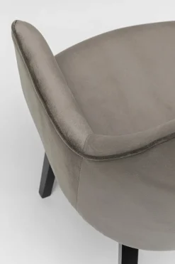 Karmstol Modino - Stol med armstöd, Grå sammet - KARE Design