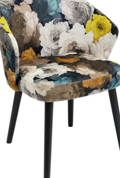 Karmstol Peony - Stol med Armstöd - Blommig Gul - KARE Design