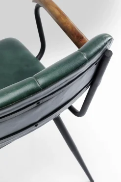 Karmstol Salsa - Grön Läder - KARE Design