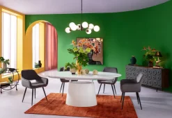 Karmstol San Fransisco - Stol med Armstöd - Grå Sammet/Svart - KARE Design