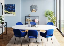 Karmstol San Fransisco - Stol med Armstöd - Blå Sammet/Svart - KARE Design