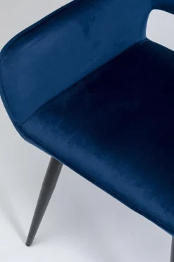 Karmstol San Fransisco - Stol med Armstöd - Blå Sammet/Svart - KARE Design
