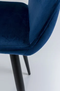 Karmstol San Fransisco - Stol med Armstöd - Blå Sammet/Svart - KARE Design