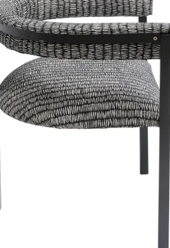 Karmstol Slitz - Stol med Armstöd i Salt & Pepper - KARE Design