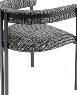 Karmstol Slitz - Stol med Armstöd i Salt & Pepper - KARE Design