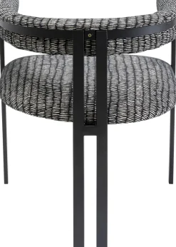Karmstol Slitz - Stol med Armstöd i Salt & Pepper - KARE Design