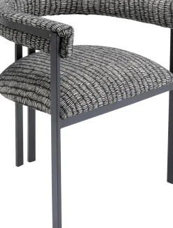 Karmstol Slitz - Stol med Armstöd i Salt & Pepper - KARE Design