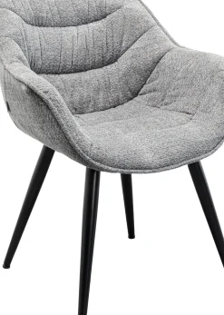 Karmstol Thelma - Stol med armstöd, Melange Grå - KARE Design