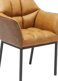 Karmstol Thinktank - Stol med Armstöd - Konjaksärgad/Svart - KARE Design