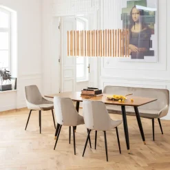 Kökssoffa East Side - Champagnefärgad Sammet, 154cm - KARE Design
