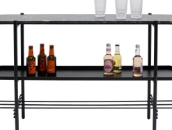 Konsolbord Bennet - Svart Stål/Marmor, 120x30cm - KARE Design