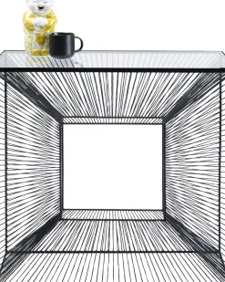 Konsolbord Dimension - Svart/Glas, 80,5x80,5cm - KARE Design
