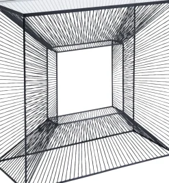 Konsolbord Dimension - Svart/Glas, 80,5x80,5cm - KARE Design