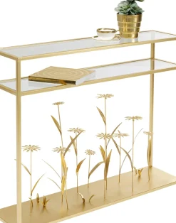 Konsolbord Flower Meadow Guld 100cm - KARE Design