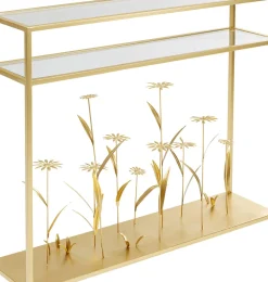 Konsolbord Flower Meadow Guld 100cm - KARE Design