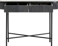 Konsolbord Glenn - Mörkgrå Trästruktur, 80x100cm - KARE Design