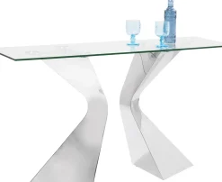 Konsolbord Gloria - Krom/Glas, 82x140cm - KARE Design