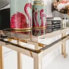 Konsolbord Gold Rush - Guld/Glas, 76x160cm - KARE Design