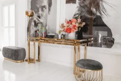 Konsolbord Gold Rush - Guld/Glas, 76x160cm - KARE Design