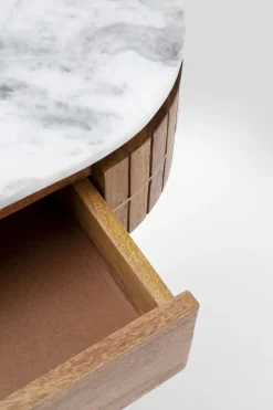 Konsolbord Grace - Trä/Marmor/Guld - KARE Design